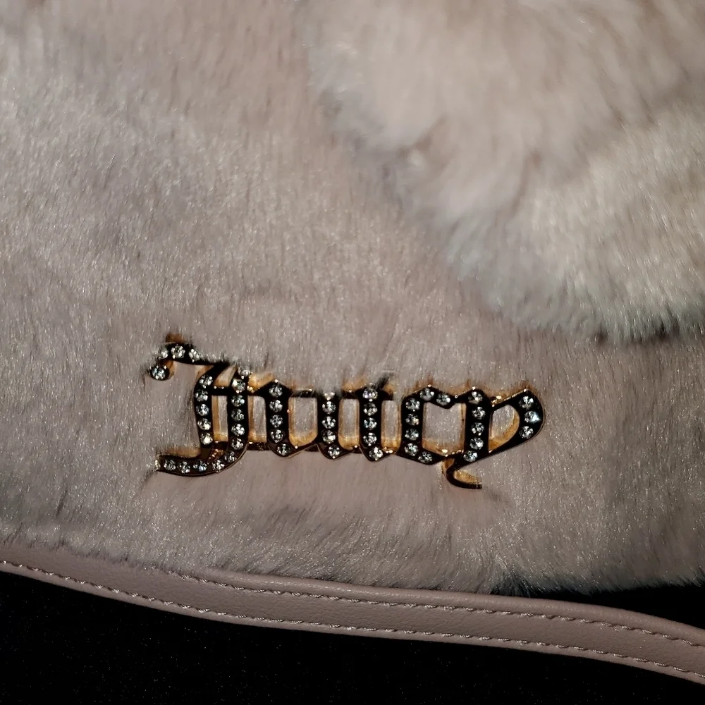JUICY COUTURE PINK FUZZY FURRY TOTE BAG